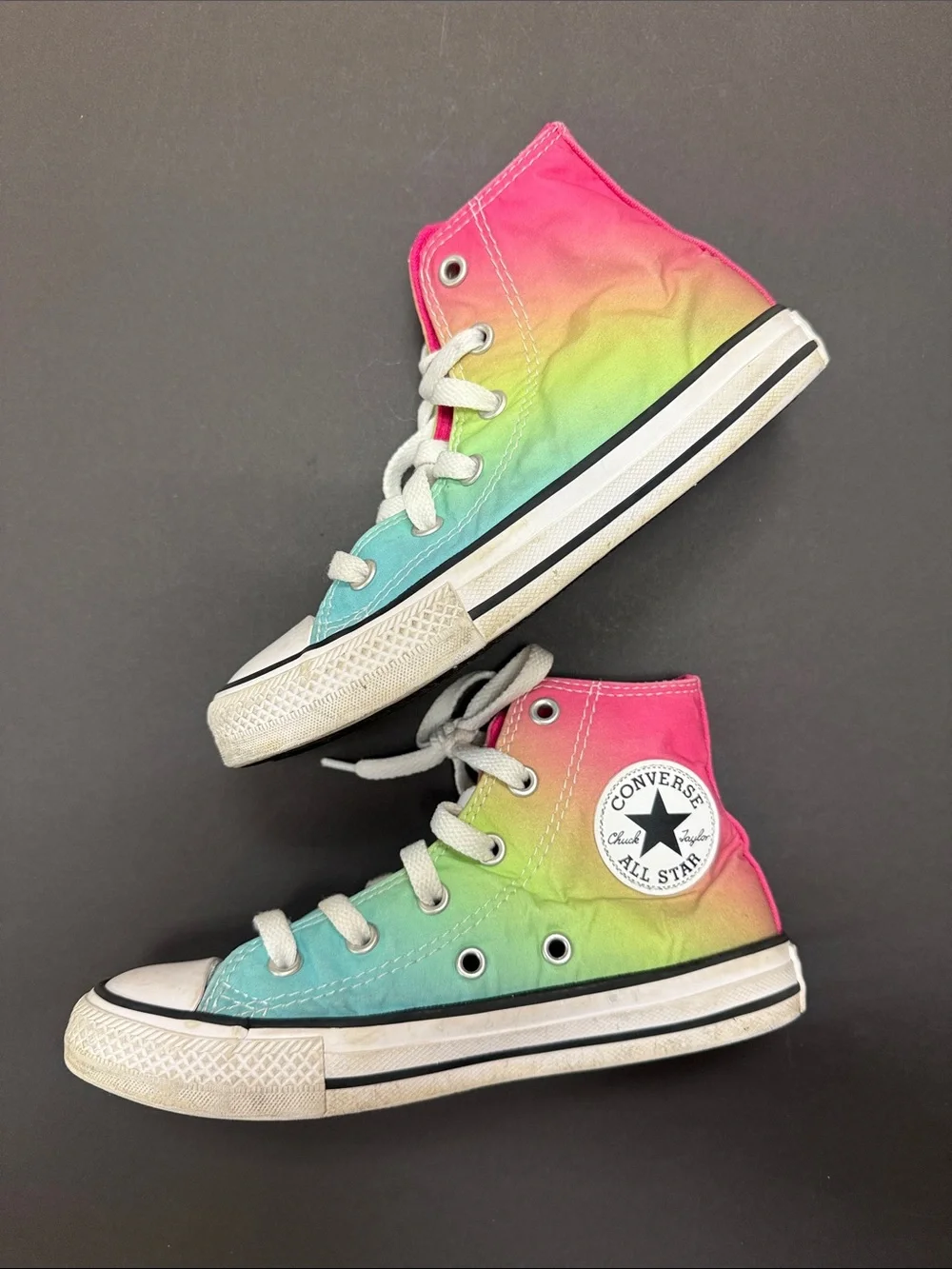 Converse Kids' Tie-Dye High-Top Sneakers - Pink / Green / Blue